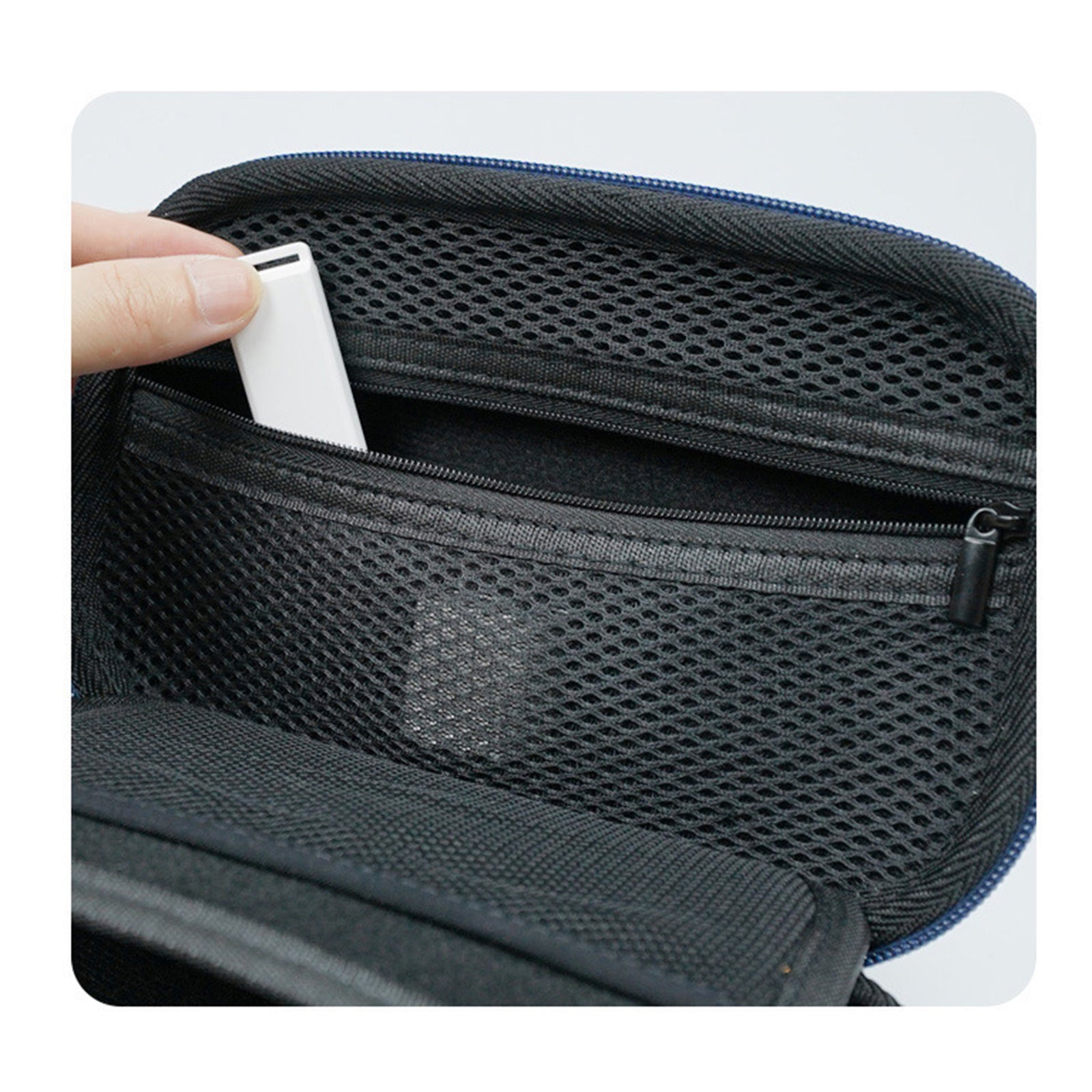Digital Accessories Bag EVA+Polyester Data Cable Power Bank Mouse Carrying Case