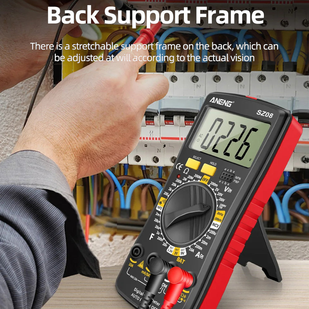 ANENG SZ08 Digital Multimeter Auto Voltmeter AC DC 220V Resistance Handhold Tester
