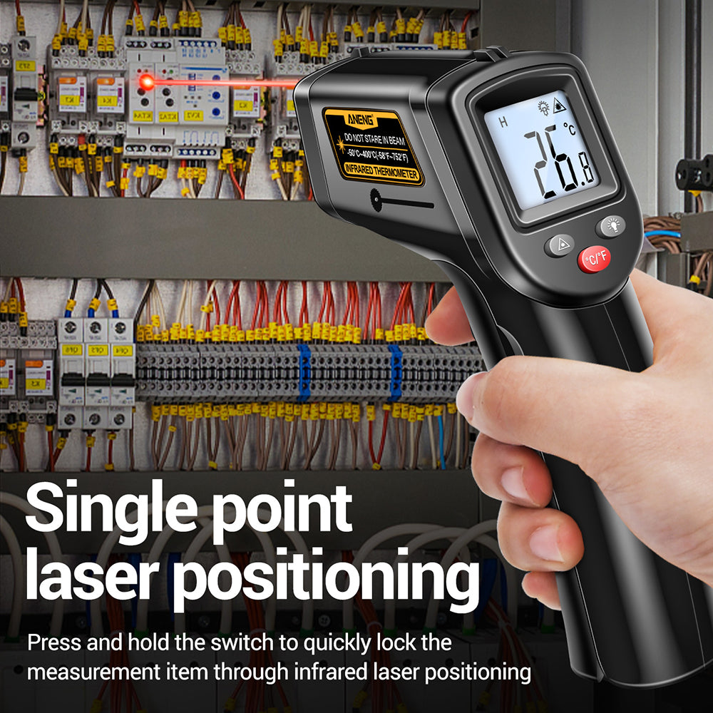 ANENG TH201 Handheld Thermometer LCD Digital IR laser Sensor Temperature Tester
