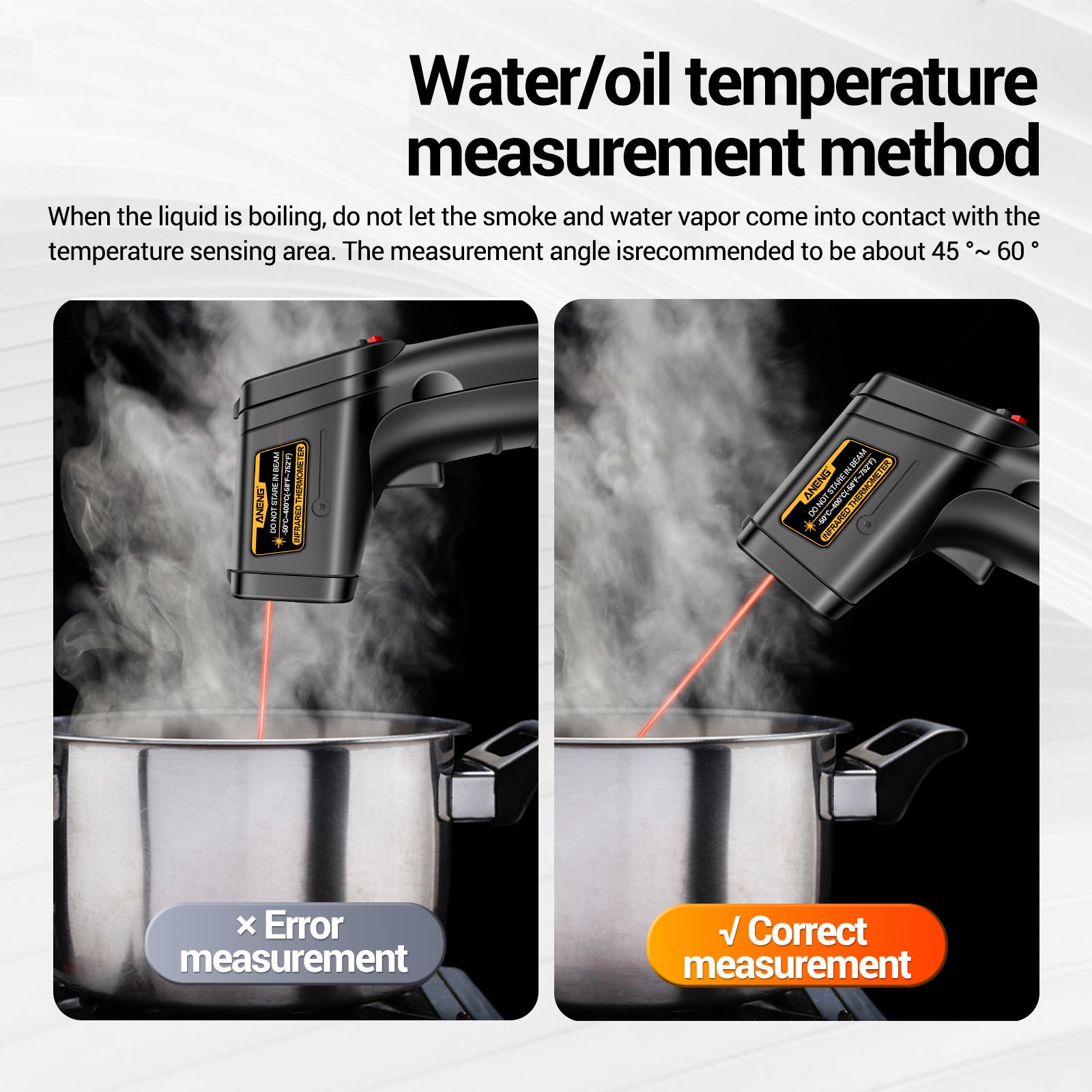 ANENG TH201 Handheld Thermometer LCD Digital IR laser Sensor Temperature Tester