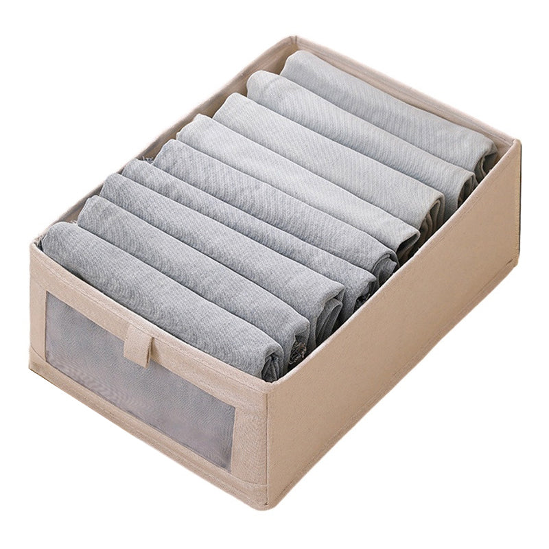 Size L Storage Box Oxford Cloth Foldable Clothes Organizer with Clear Window