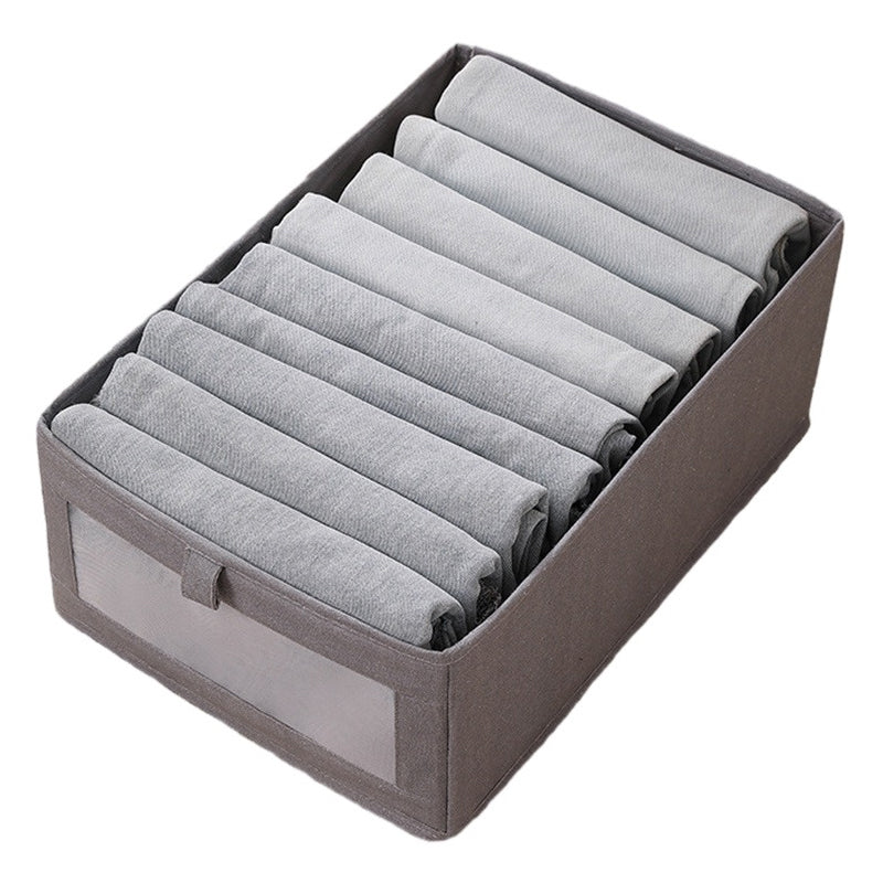 Size L Storage Box Oxford Cloth Foldable Clothes Organizer with Clear Window