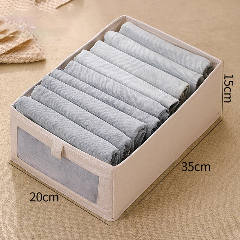 Size M Clothes Storage Box Organizer with Clear Window for Wardrobe Closet