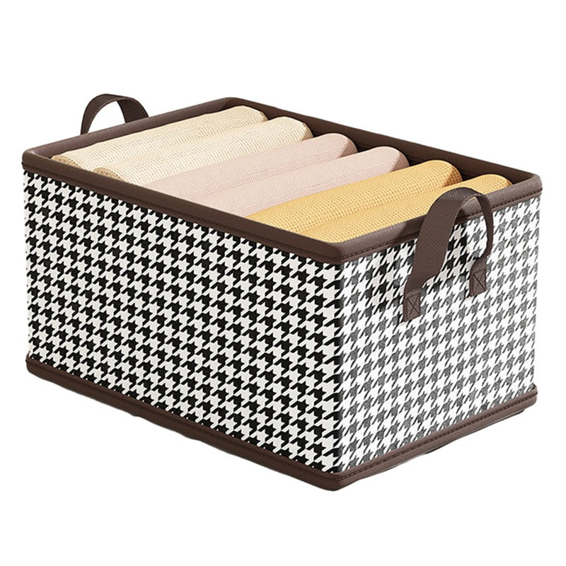 JJTZ 50 x 35 x 32cm Pattern Design Folding Cloth Organizer Washable PP Board Storage Box
