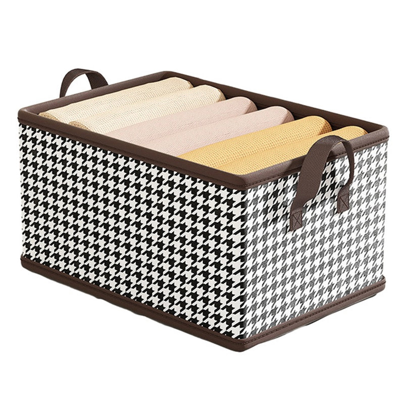 JJTZ 40 x 27 x 21cm Folding Cloth Organizer Pattern Design Washable Storage Box with PP Board