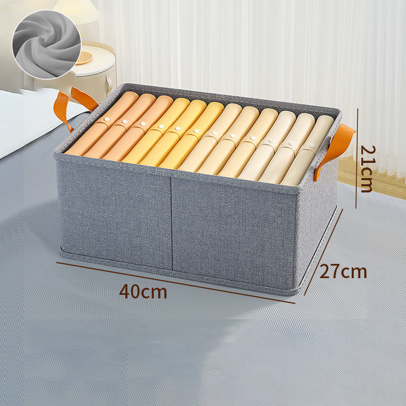 JJTZ 40 x 27 x 21cm Cloth Storage Box with Two Handles Cationic PP Board Closet Organizer
