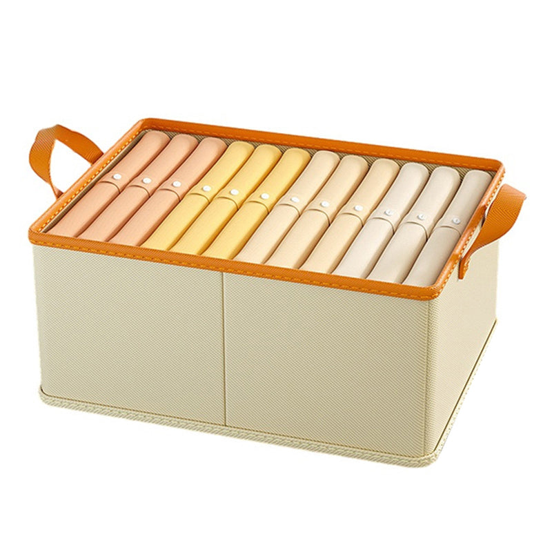 JJTZ 40 x 27 x 21cm Cloth Storage Box with Two Handles Cationic PP Board Closet Organizer