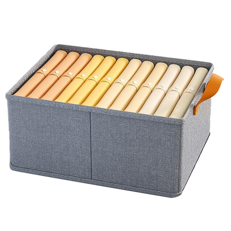 JJTZ 50 x 30 x 26cm Cationic PP Board Cloth Organizer Closet Storage Box with Handles