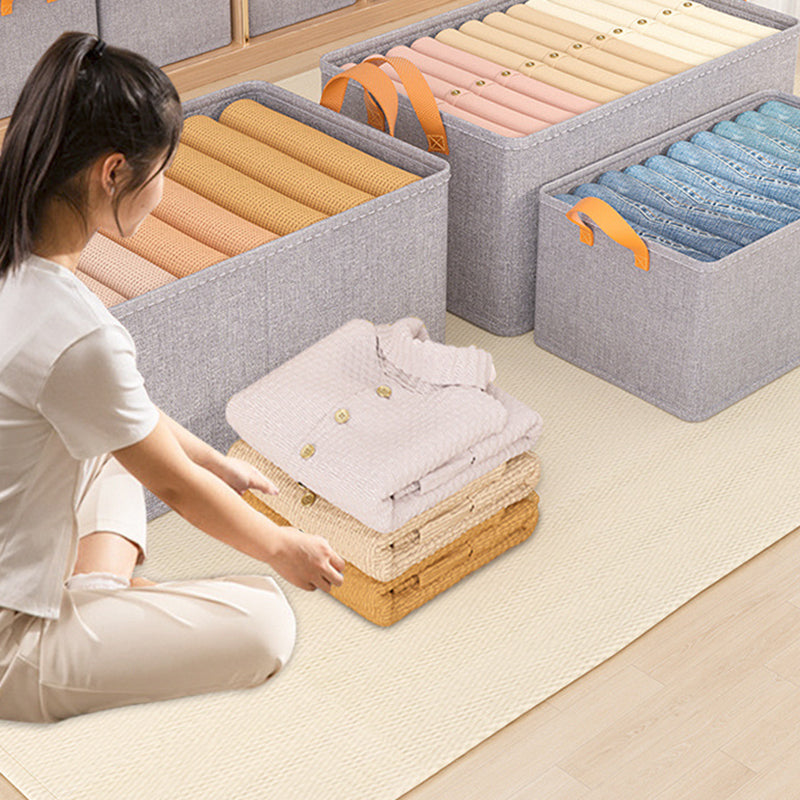 JJTZ 50 x 35 x 32cm Cloth Storage Bin Cationic PP Board Folding Closet Organizer