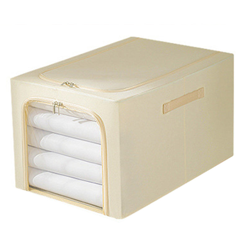 53L Oxford Cloth Steel Frame Storage Box Closet Organizer with Clear Window