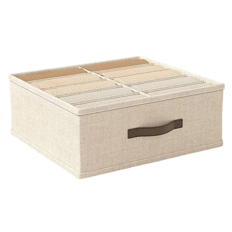 10 Cells Wardrobe Drawer Underwear Socks Storage Box Oxford Cloth Organizer Bin