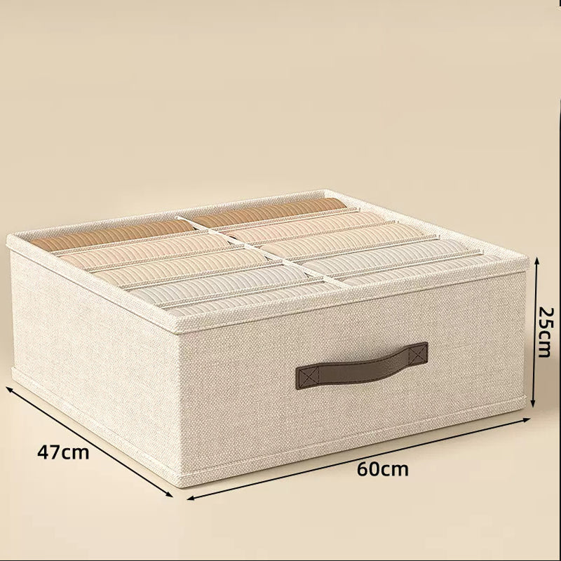 10 Cells Wardrobe Drawer Underwear Socks Storage Box Oxford Cloth Organizer Bin