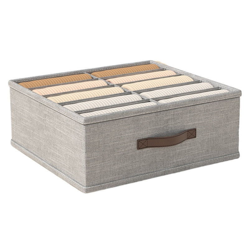 10 Cells Wardrobe Drawer Underwear Socks Storage Box Oxford Cloth Organizer Bin