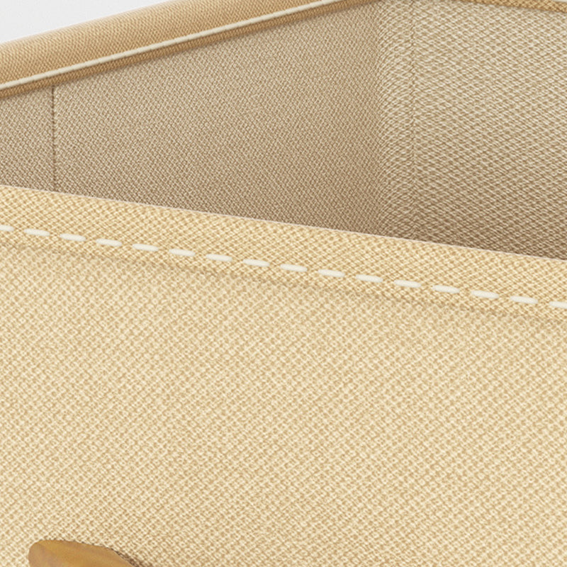 42L Collapsible Washable Storage Box Imitation Linen Organizer for Clothes Bedding