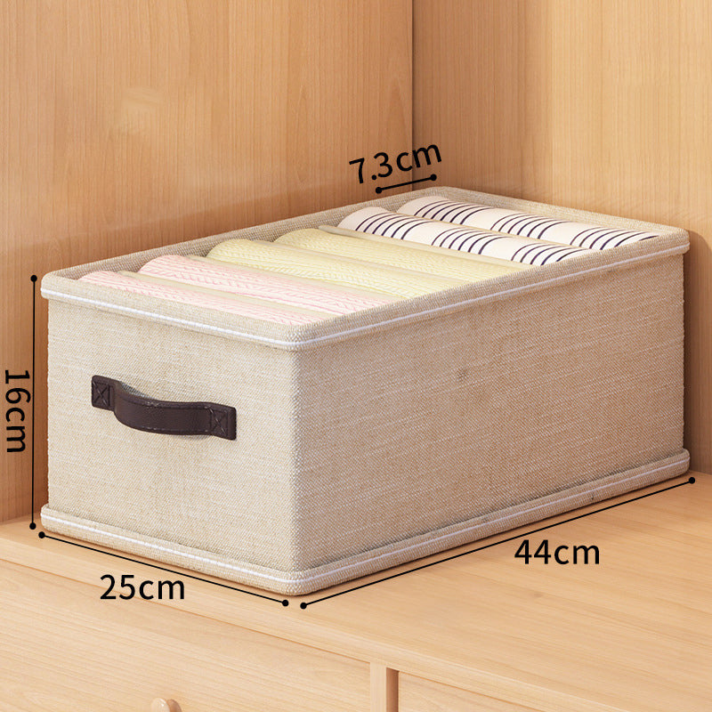 6 Grids Storage Box Wardrobe Closet Organizer for Jeans Pants T-Shirts