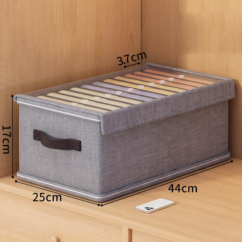 12 Grids Wardrobe Storage Box with Clear Lid Closet Organizer for Pants Shirts