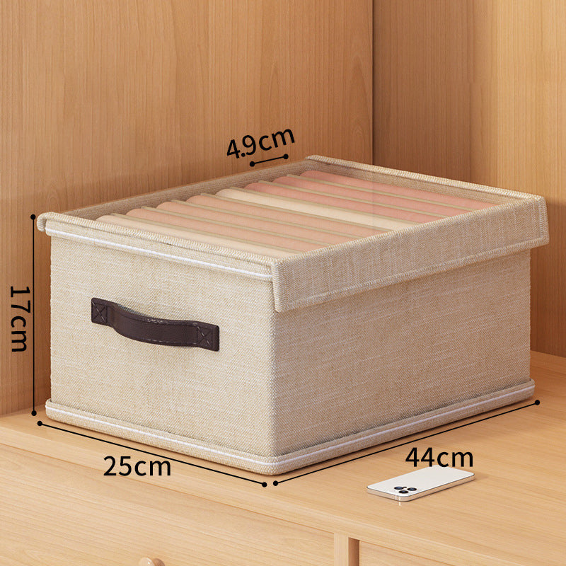 9 Grids Storage Box with Lid Clear Window Foldable Clothes Drawer Organizer