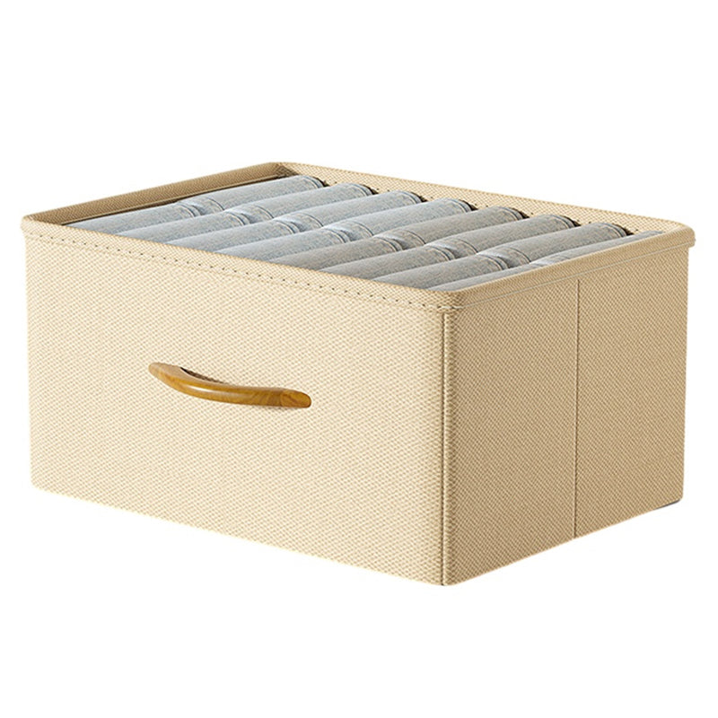 Size L Wardrobe Clothes Organizer Closet Storage Box with Handle for Jeans Shirts