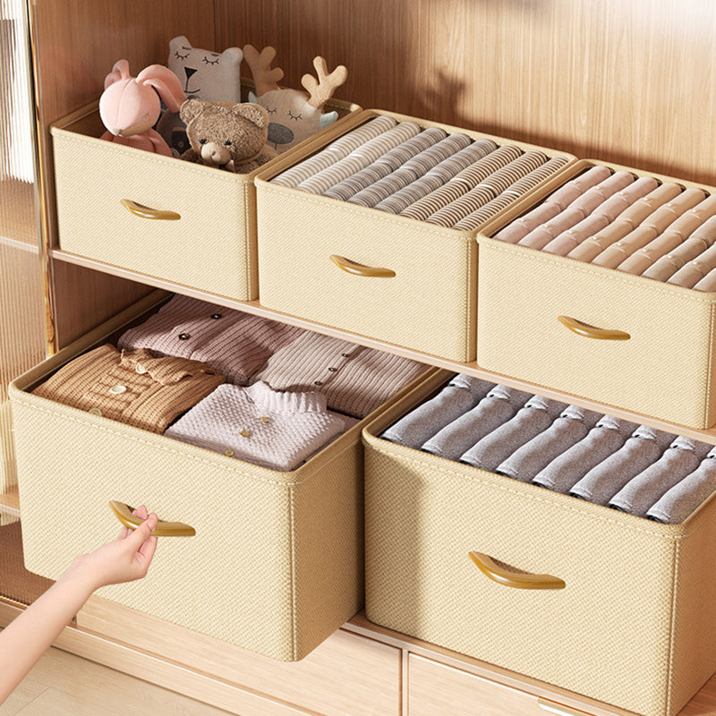 Size L Wardrobe Clothes Organizer Closet Storage Box with Handle for Jeans Shirts