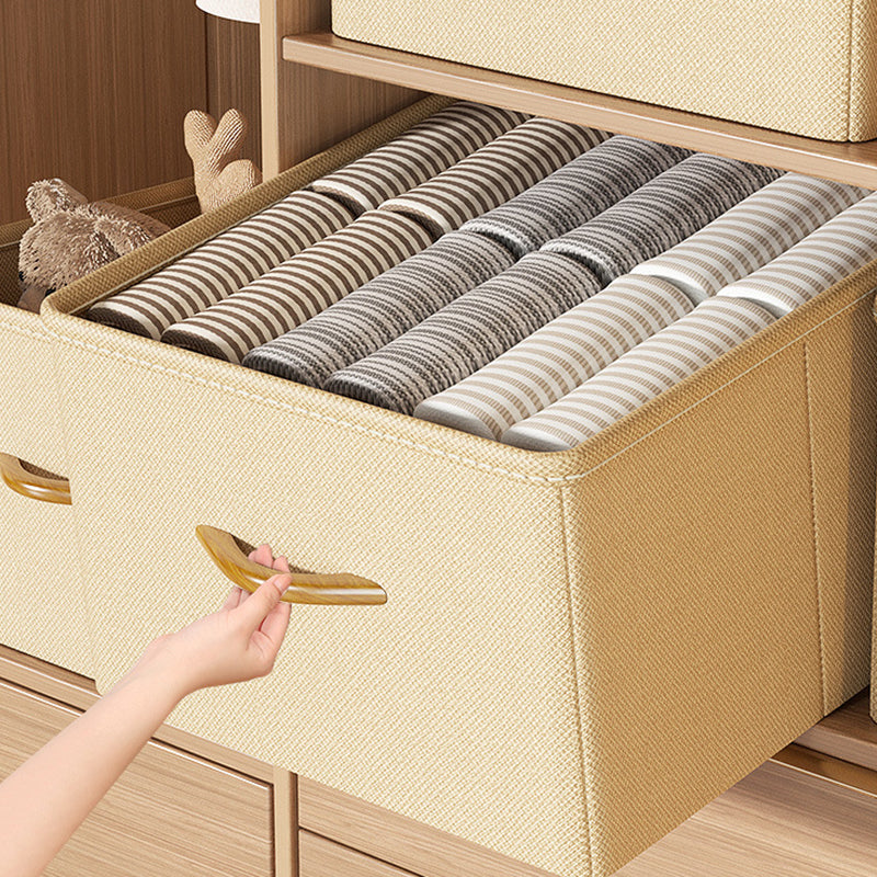 Size L Wardrobe Clothes Organizer Closet Storage Box with Handle for Jeans Shirts
