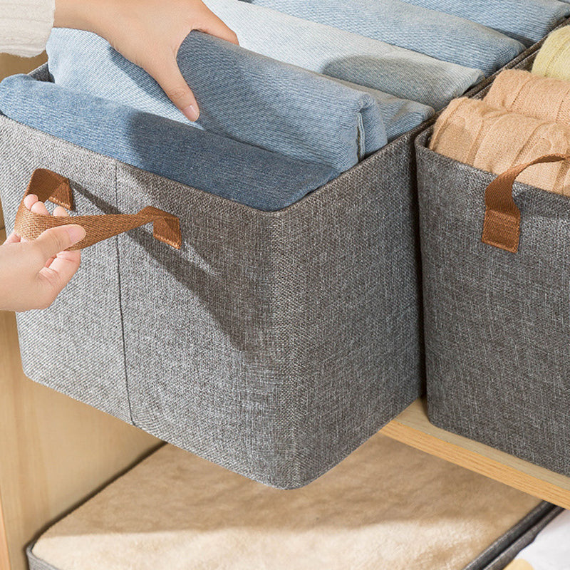 Foldable 23L Metal+Cloth Storage Box Organizer Bag for Clothes, Blankets