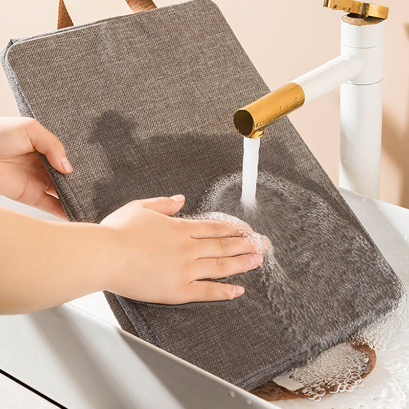 Foldable 23L Metal+Cloth Storage Box Organizer Bag for Clothes, Blankets