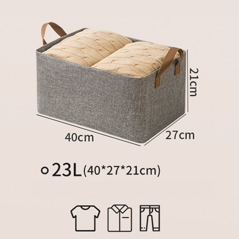 Foldable 23L Metal+Cloth Storage Box Organizer Bag for Clothes, Blankets