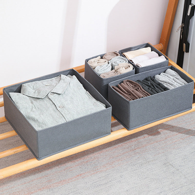 6Pcs / Set Cabinet Non-Woven Fabric Storage Box for Underwear Socks, XS+S+M