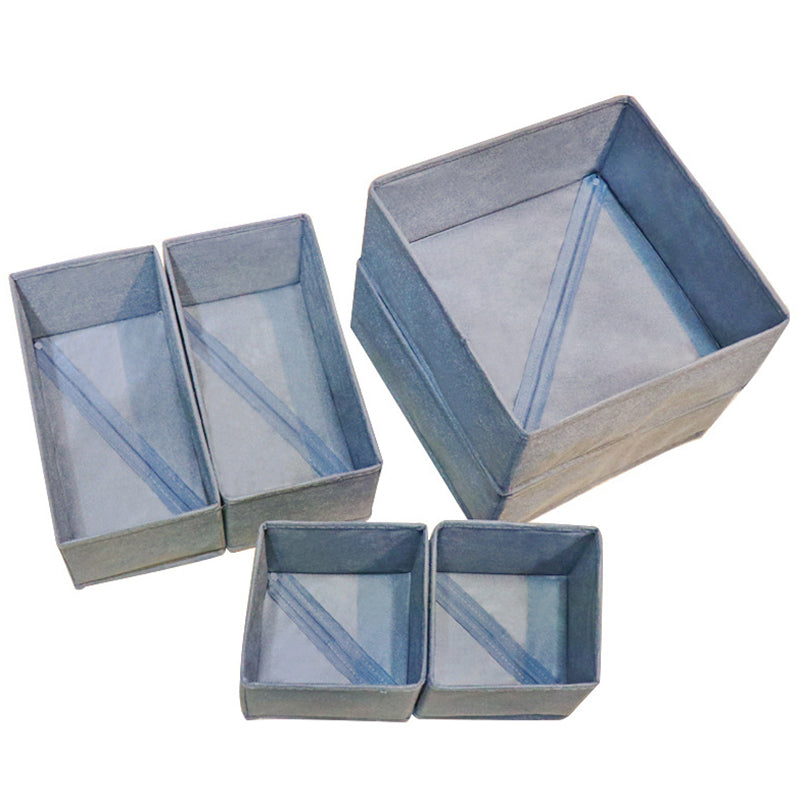 6Pcs / Set Cabinet Non-Woven Fabric Storage Box for Underwear Socks, XS+S+M