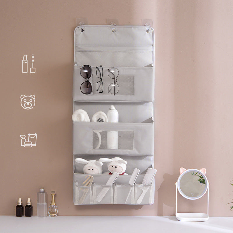 3-Layer Storage Bag 600D Oxford Cloth Wall Door Hanging Organizer Pouch