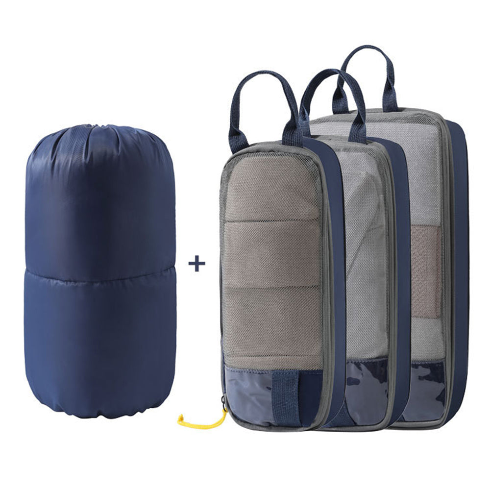 LXSN-000680 4PCS Oxford Cloth Travel Luggage Packing Cubes Compression Packing Bags