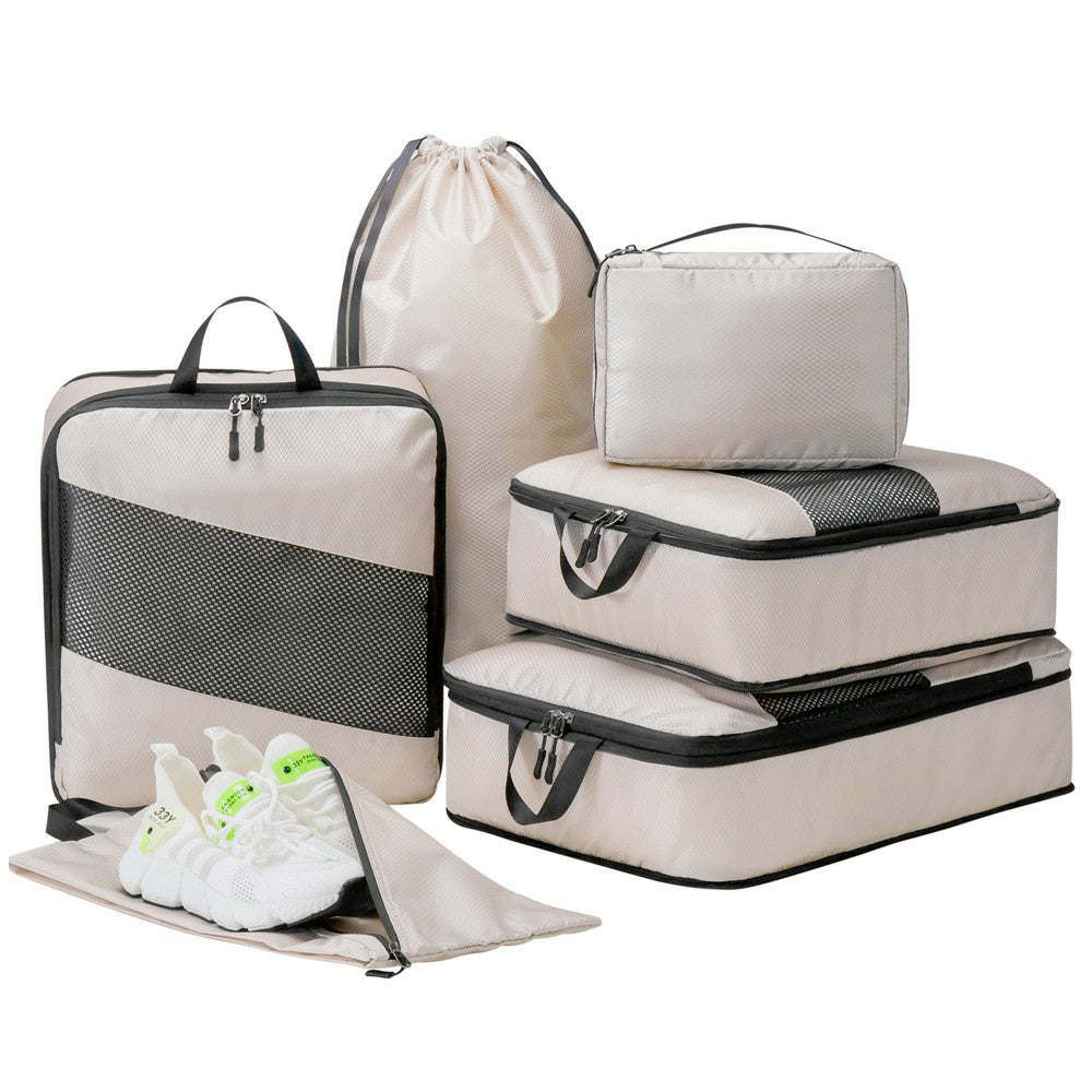 LG6S074 6-Piece Expandable Clothing Storage Bag Travel Organizer Set