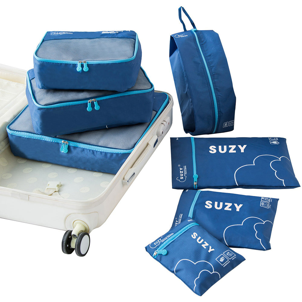 SUZY CG452 Travel Organizer Bag 7-Piece Set Clothes Storage Organizer Bag