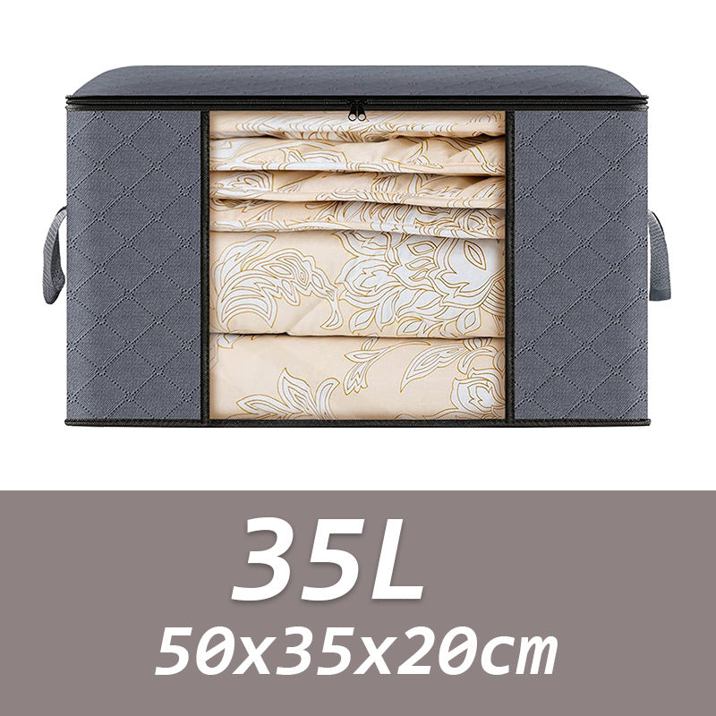10PCS 35L 50x35x20CM Under Bed Non-woven Container Bin Blanket Quilts Storage Bag