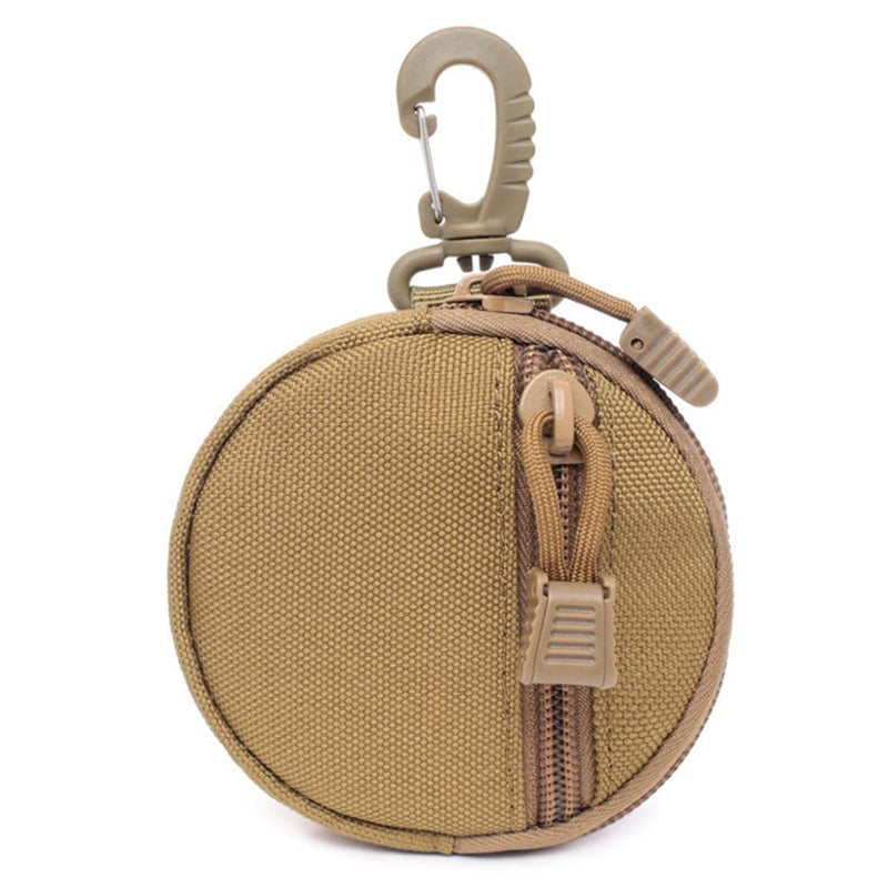 600D Oxford Cloth Zipper Wallet Waist Bag Portable Mini Coin Pouch with Keychain