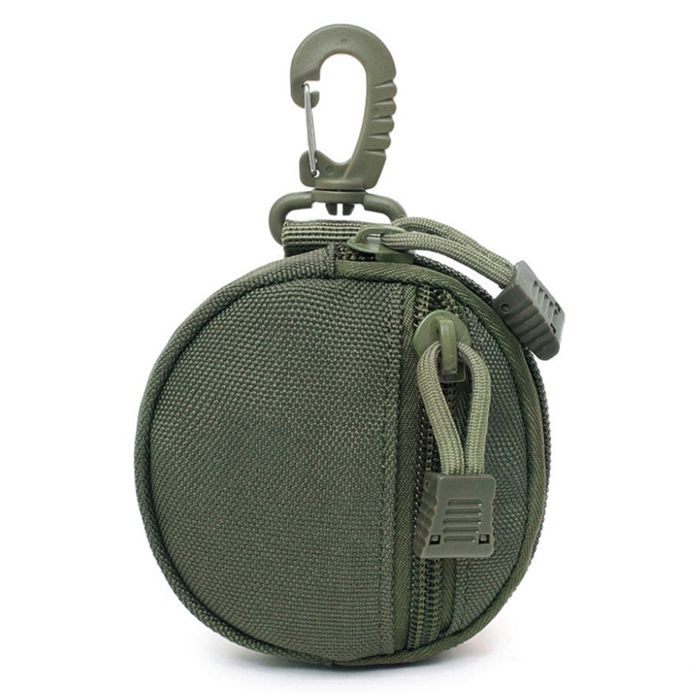 600D Oxford Cloth Zipper Wallet Waist Bag Portable Mini Coin Pouch with Keychain