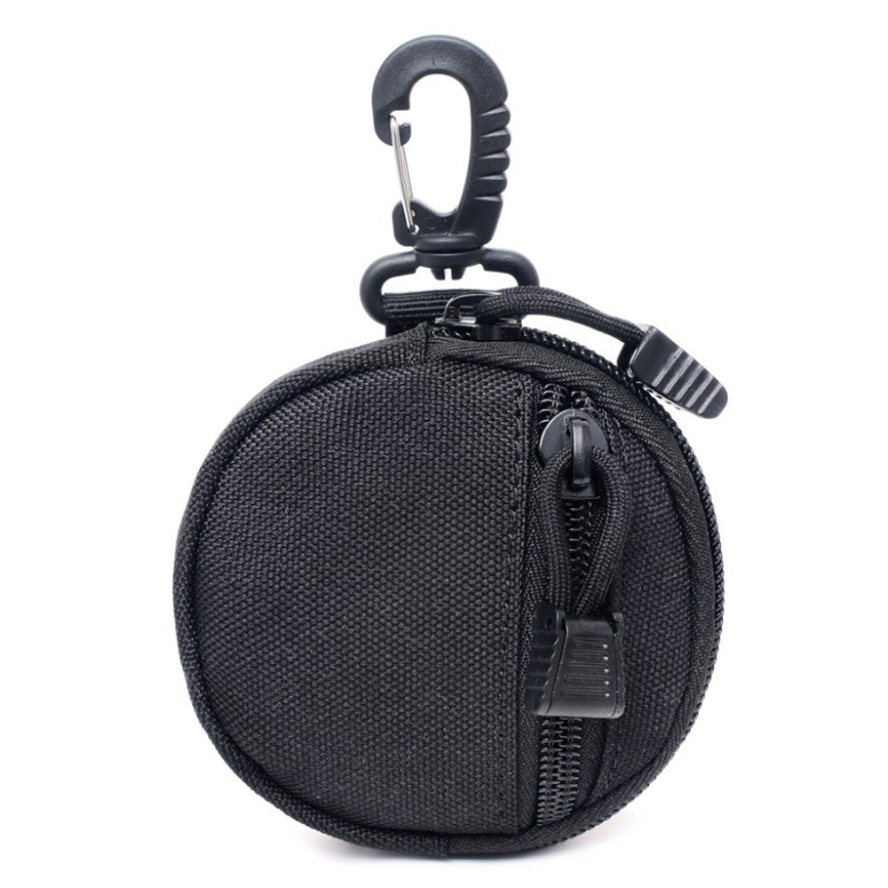 600D Oxford Cloth Zipper Wallet Waist Bag Portable Mini Coin Pouch with Keychain