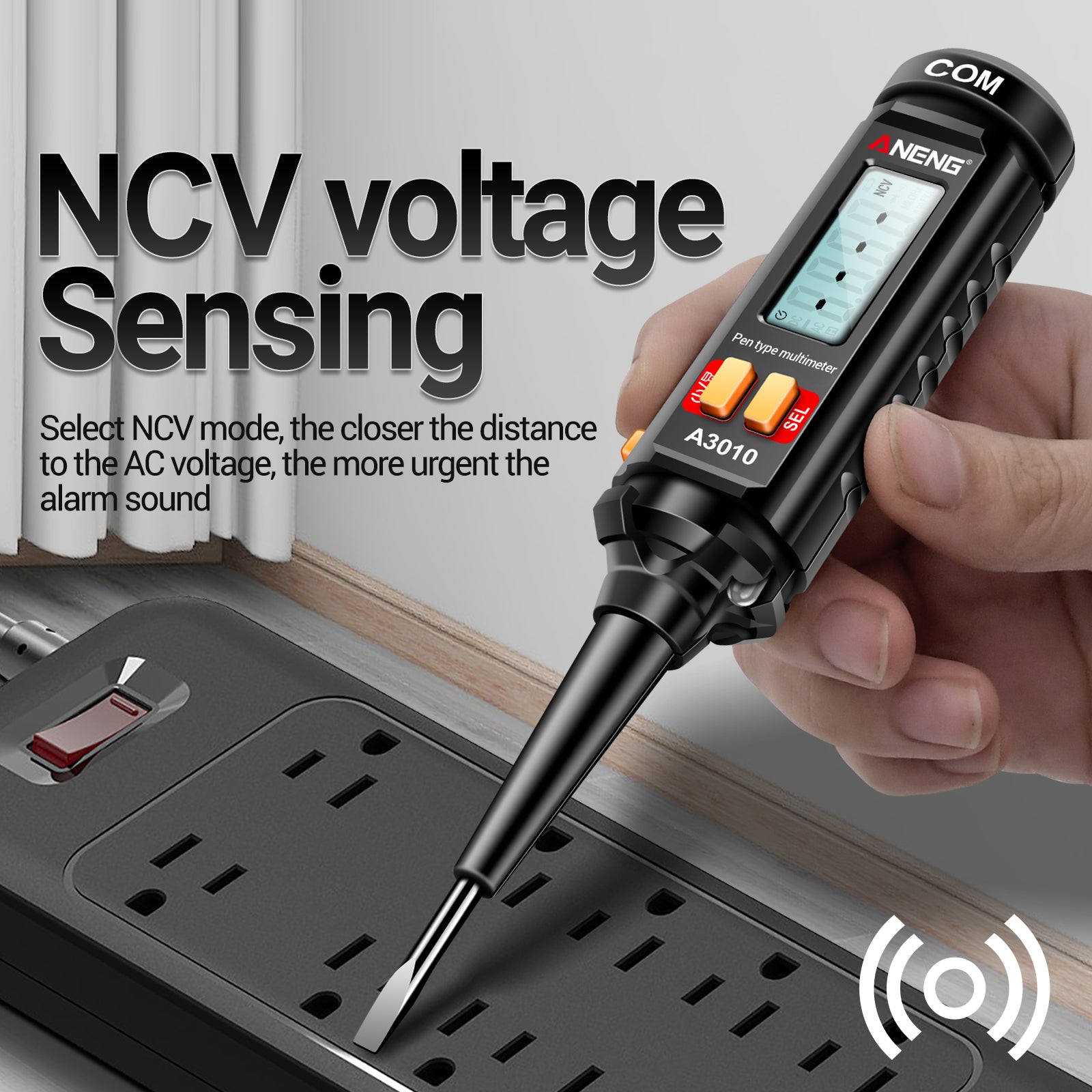 ANENG A3010 2-in-1 Digital Multimeter Test Pen Cable Breakpoint Tester DC / AC Voltage Capacitance Meter