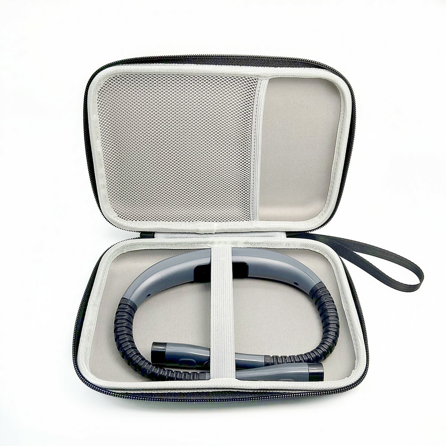 Neck-mounted LED Reading Light Storage Bag EVA+Nylon Case Travel Organizer Handbag