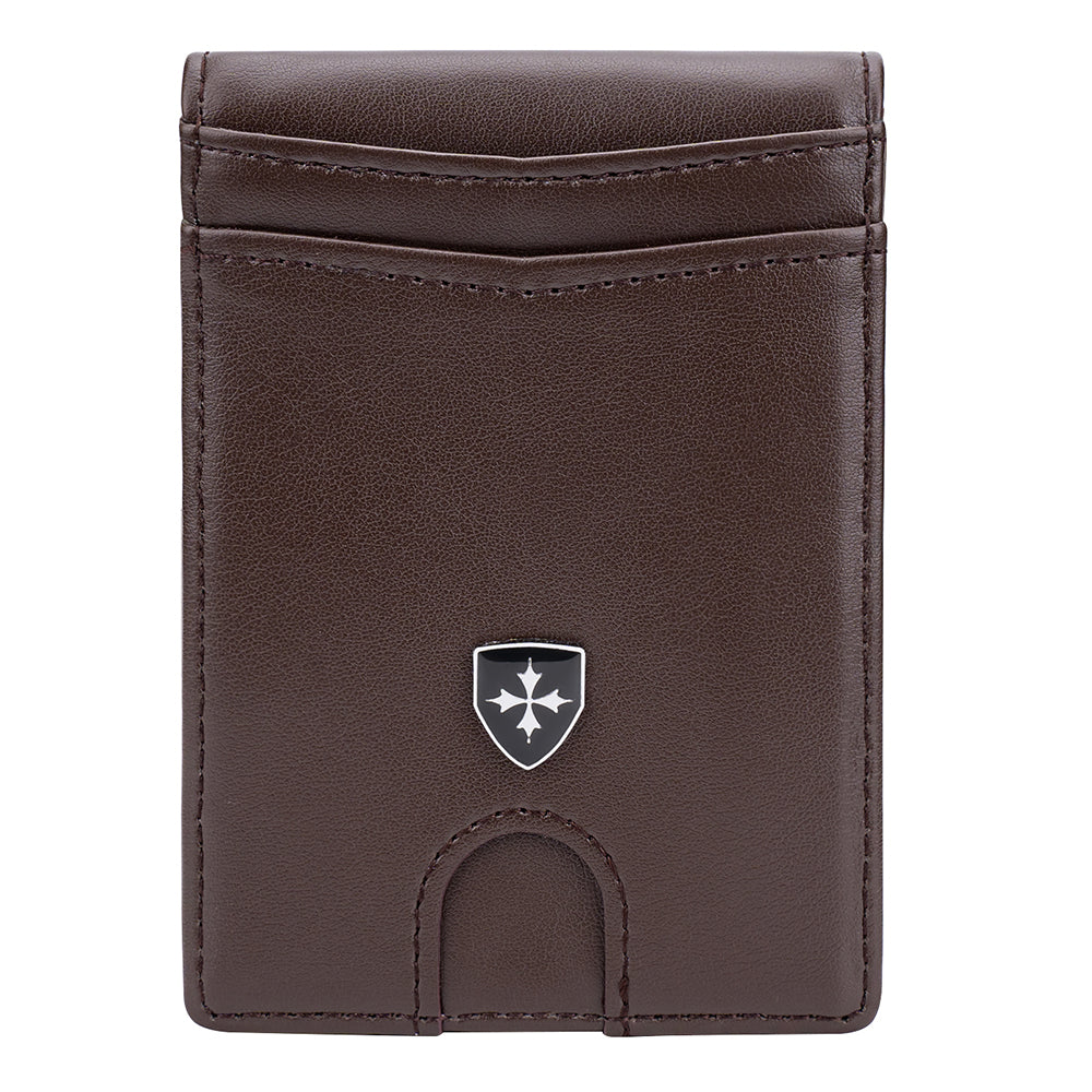 BAELLERRY K9313-K9314 Leather RFID Blocking Card Bag Card Storage Case Coin Purse