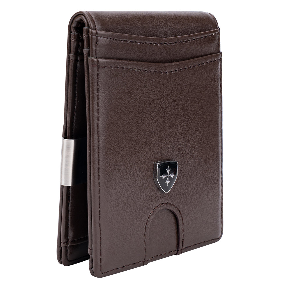 BAELLERRY K9313-K9314 Leather RFID Blocking Card Bag Card Storage Case Coin Purse