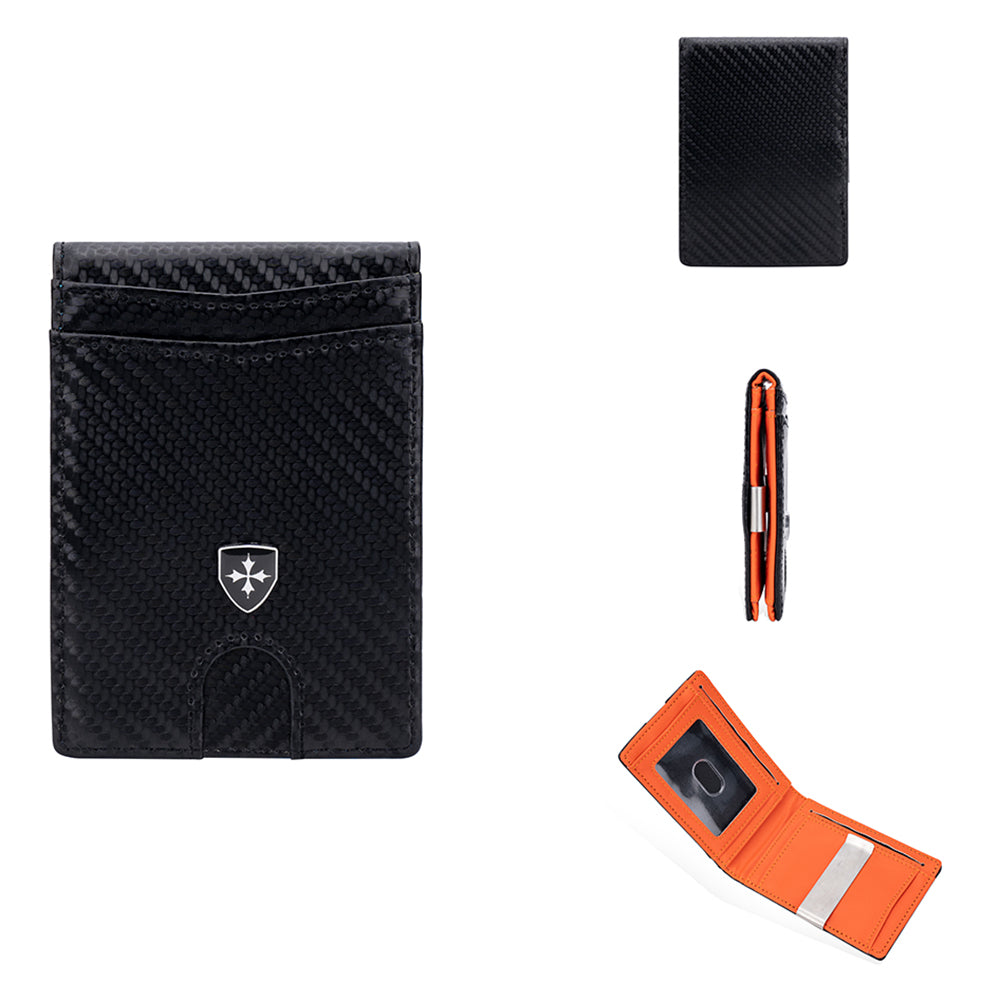 BAELLERRY K9313-K9314 Leather RFID Blocking Card Bag Card Storage Case Coin Purse