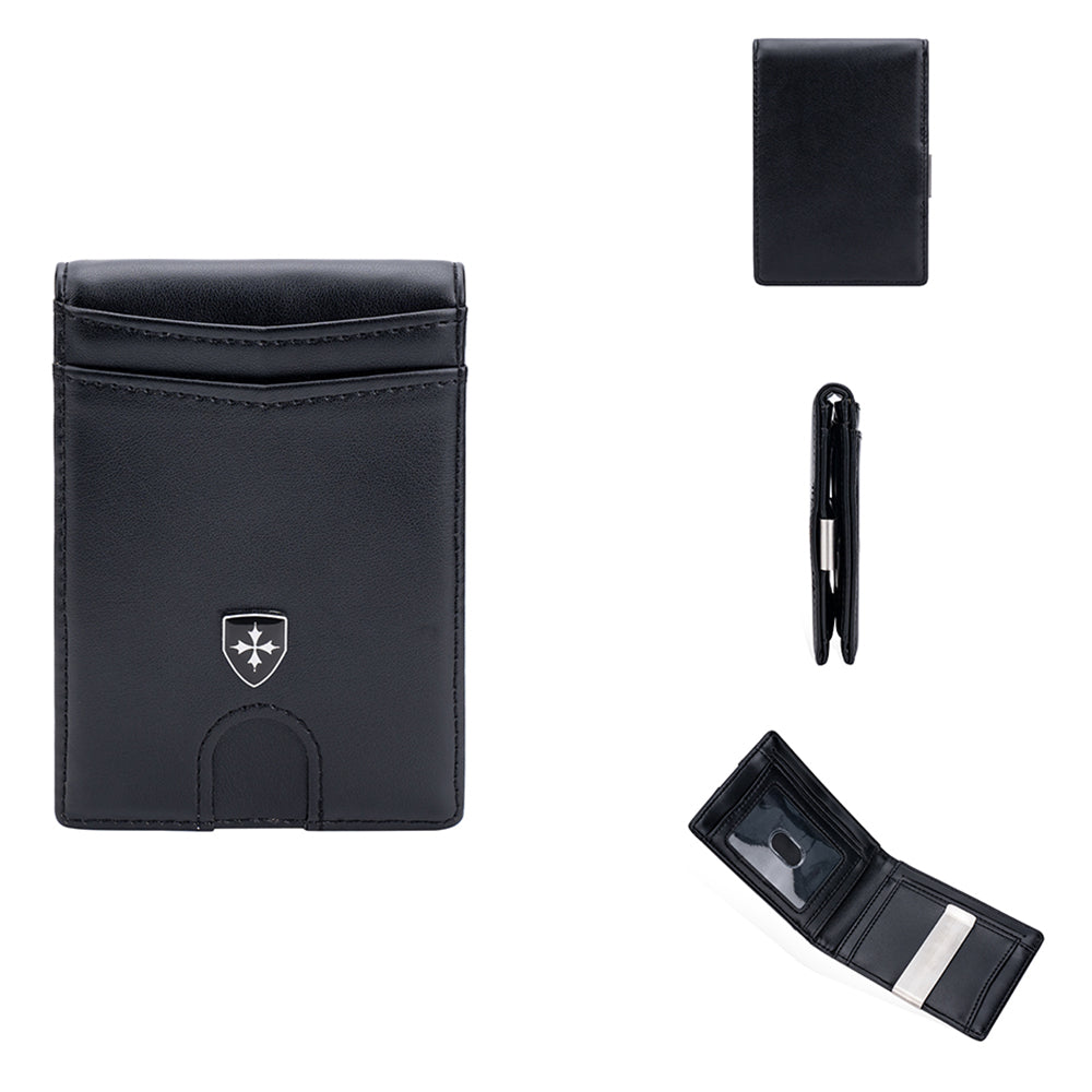 BAELLERRY K9313-K9314 Leather RFID Blocking Card Bag Card Storage Case Coin Purse
