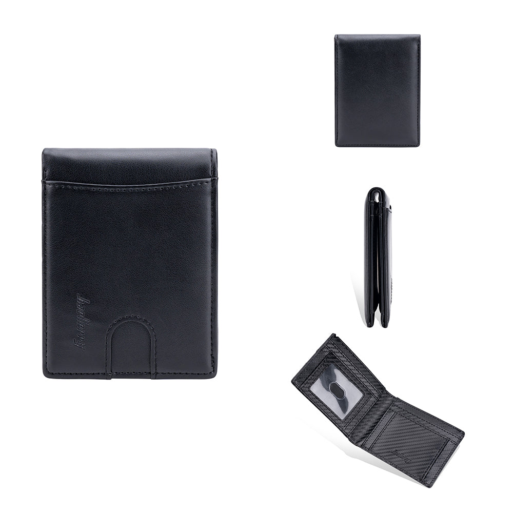 BAELLERRY K9311-K9312 RFID Blocking Bifold Leather Pocket Wallet RFID Blocking Card Bag Coin Purse