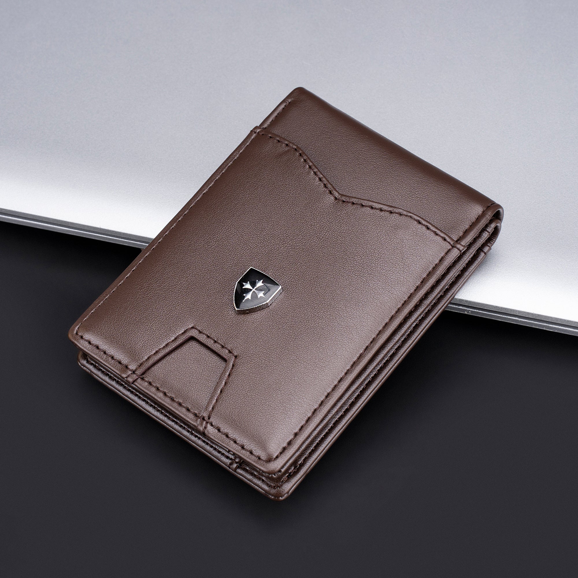 BAELLERRY K9315-K9316 Leather Wallet RFID Blocking Credit Card Holder Multi Card Case