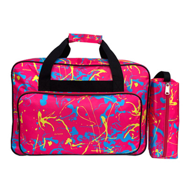 Sports Duffel Bag Large Capacity Nylon Travel Weekend Bag Handbag with Pencil Pouch
