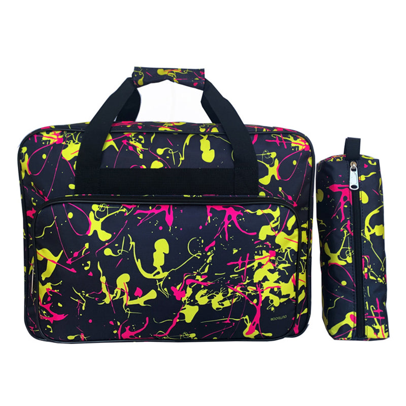 Sports Duffel Bag Large Capacity Nylon Travel Weekend Bag Handbag with Pencil Pouch