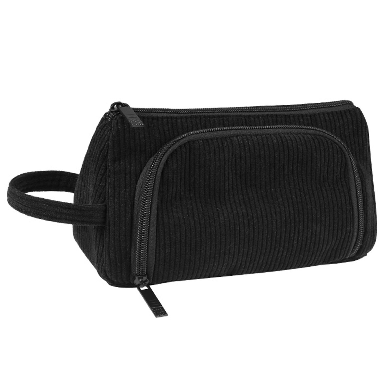 HAWEEL Corduroy Cosmetics Bag Travel Organizer Toiletry Bag for Makeup, Lotion, Pen