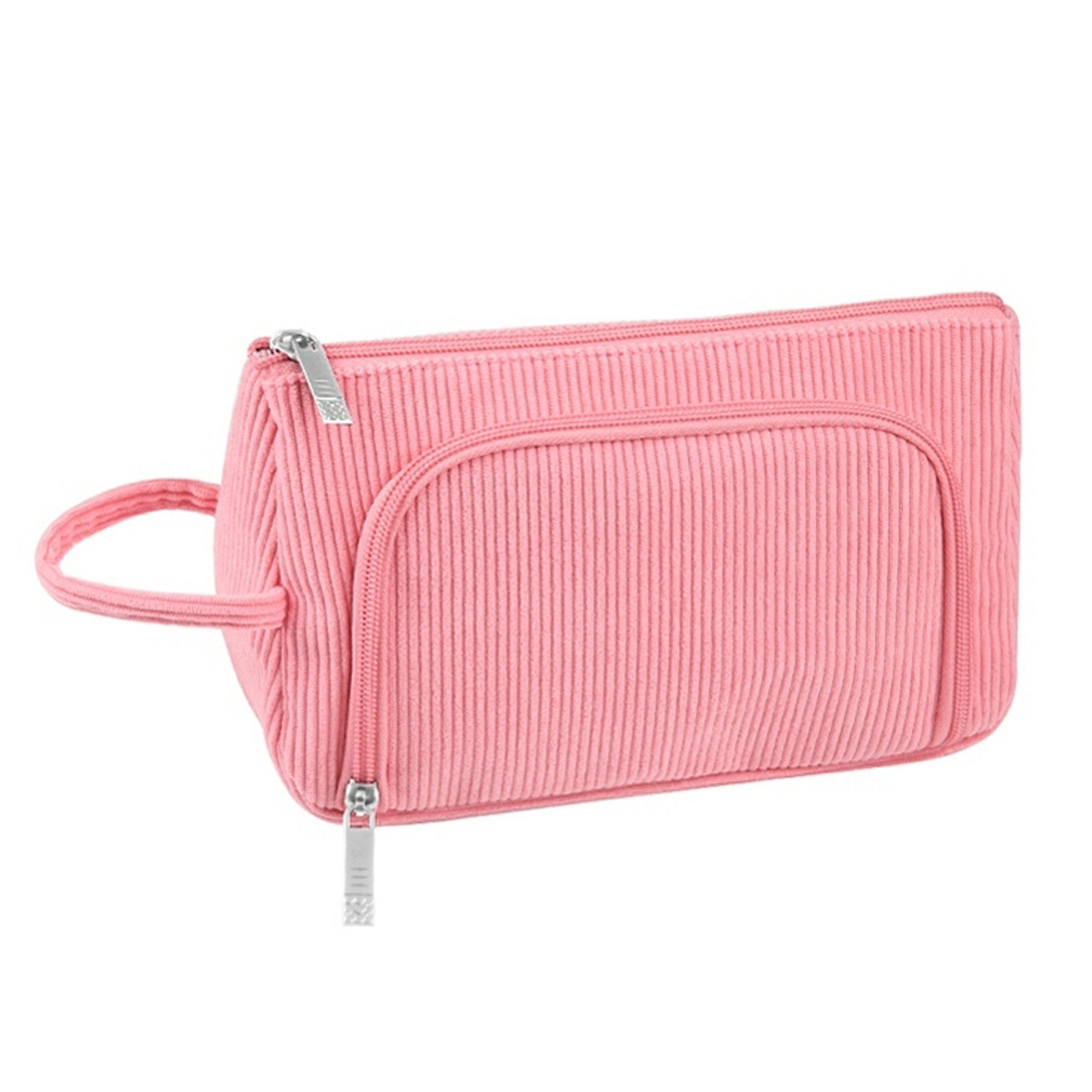 HAWEEL Corduroy Cosmetics Bag Travel Organizer Toiletry Bag for Makeup, Lotion, Pen