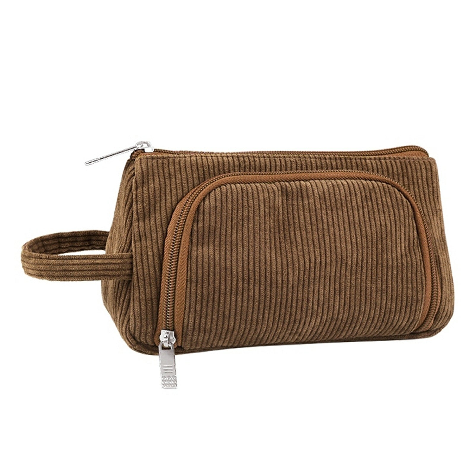 HAWEEL Corduroy Cosmetics Bag Travel Organizer Toiletry Bag for Makeup, Lotion, Pen